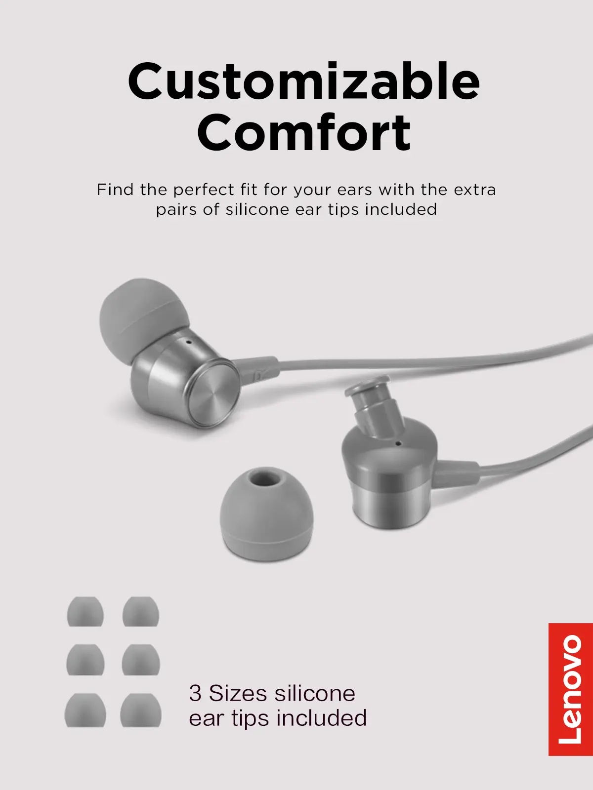 Lenovo 300 USB-C Wired In-Ear Headphone | GXD1J77353 | GXD1J77353
