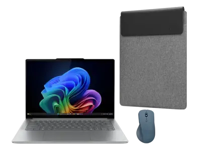 Lenovo Yoga Pro 7i 14 (Ultra 7-Windows 11 Home-32GB-1TB) + Custodia e mouse Bluetooth Processore Intel® Core™ Ultra 7 255H (E-core fino a 4,4 GHz P-core fino a 5,1 GHz)/Windows 11 Home 64/1 TB SSD M.2 2242 PCIe Gen4 TLC