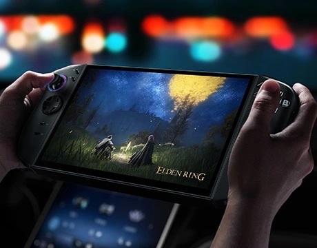 A user plays a game on the Lenovo Legion Go Gen 2 (8.8”) in handheld mode.