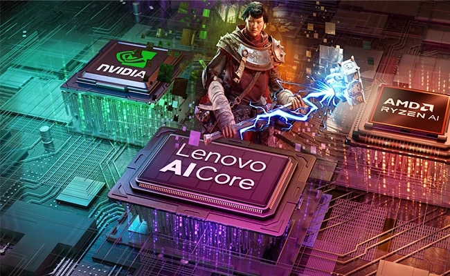 Legion 7a 16 inch Gen 11 Lenovo AI Engine+ with Lenovo AI Core for AI-optimized performance on the Legion 7a Gen 11 laptop.