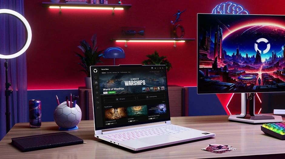 Explore the Game Store on the Legion 7a Gen 11 laptop. מחשב נייד Legion 7 16AGP11 83Q8002CIV מבית Lenovo