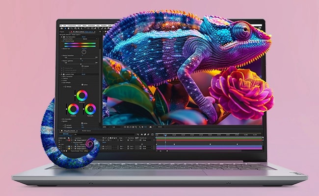 Vivid ThinkBook display