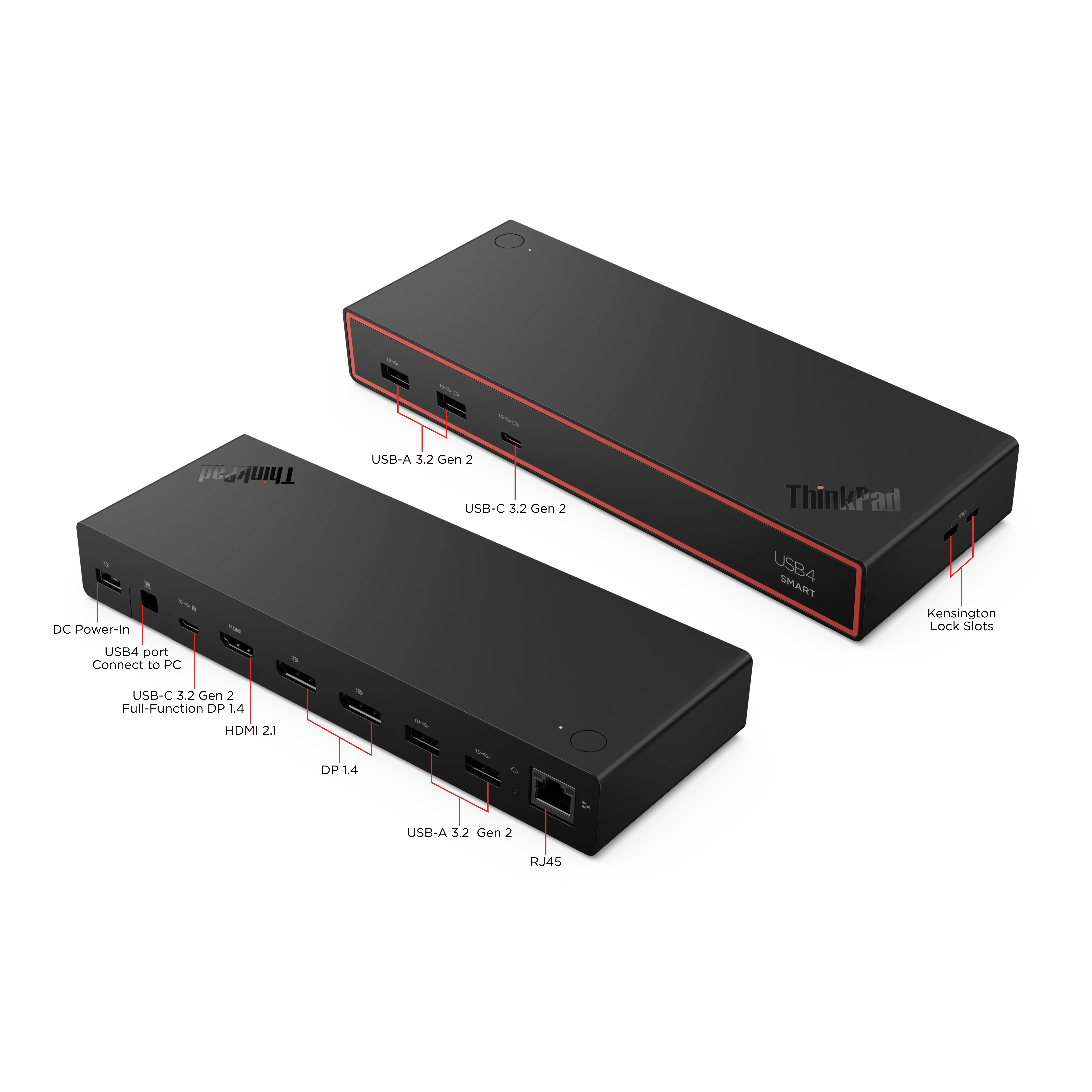 Lenovo ThinkPad USB4 Smart Dock 5500 Wired Black