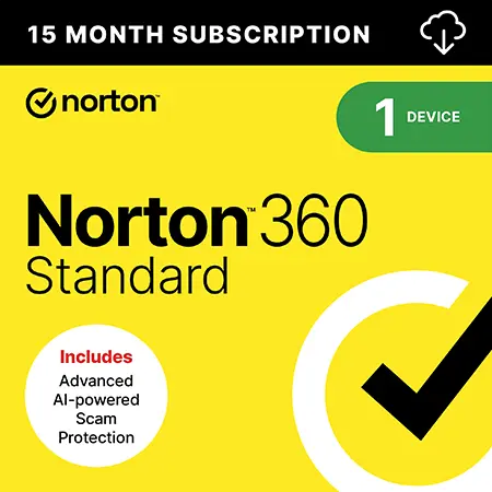 Norton 360 Standard - Protección para 1 Equipo - Suscripción 15 Meses