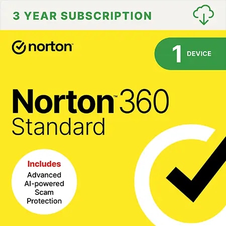 Norton 360 Standard - Protección para 1 Equipo - Suscripción 3 Años