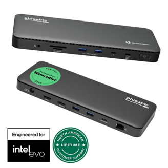 Plugable 13-in-1 Thunderbolt 4 Dock for 4K Dual Monitors or Single