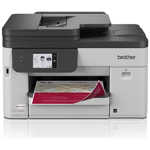 Brother INKvestment 5110 Wireless Color Inkjet All-in-One Printer with a 500-sheet capacity paper tray and 4.3” Color Touchscreen