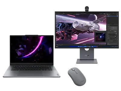 Lenovo Yoga Pro 7i 15 + Yoga Pro 27UD OLED Monitor & Yoga Bluetooth Silent Mouse Processore Intel® Core™ Ultra 9 386H (E-core fino a 3,7 GHz P-core fino a 4,9 GHz)/Windows 11 Home 64/1 TB SSD M.2 2242 PCIe Gen4 TLC
