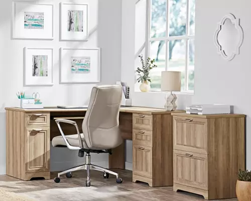 Realspace Magellan 59inW L-Shaped Desk, Blonde Ash | 78017654