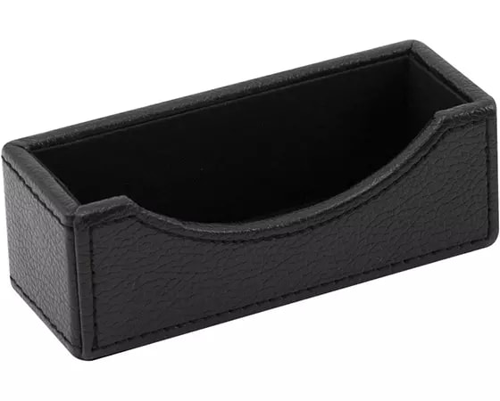 Realspace Black Faux Leather Business Card Holder