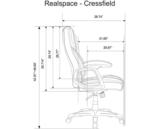 Office Depot Realspace Cressfield Bonded Leather High Back