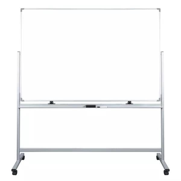 Magnetic Whiteboard Easel Black, Portable Dry Erase Board Height