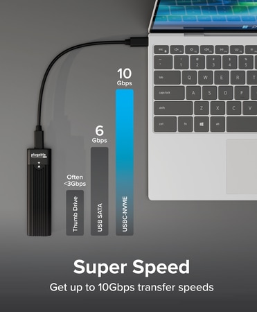 Plugable USB-C 3.1 Gen 2 Tool-free NVMe Enclosure | 78810624