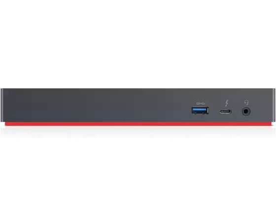 Lenovo 40AN0135EU Base para portátil y replicador de Puertos Alámbrico Thunderbolt 3 Negro 10,100,1000 Mbit/s Rojo 40AN0135EU 3,5 mm 3840 x 2160 Thunderbolt 3 Alámbrico Negro Rojo