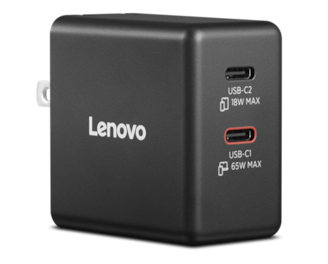 Lenovo純正65W GAN充電器＋サイレントワイヤレスマウスセット Lenovo 65W デュアルUSB Type-C GaN ACアダプター | 40AW065BUS