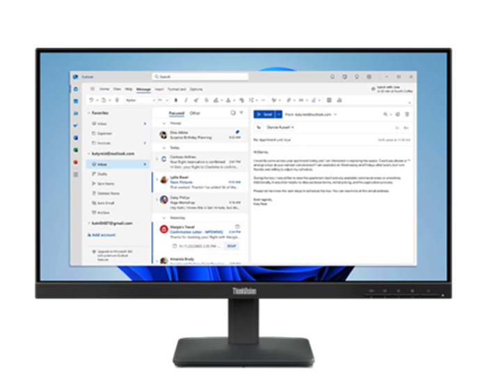 ThinkVision 24インチ 3枚セット WXUGA(フルHD+) 訳あり Lenovo（レノボ） 【公式・直販】モニター 24インチ ThinkVision T24d
