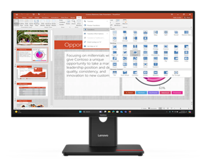 ThinkVision T27-40(27型/1920×1080/IPS/高さ・縦回転) | 64A5MAR6JP