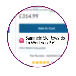 Zoom in on example of Rewards hyperlink