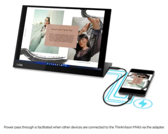 ThinkVision M14d Mobile Monitor with Eyesafe (2.2K, 189 PPI, HDMI