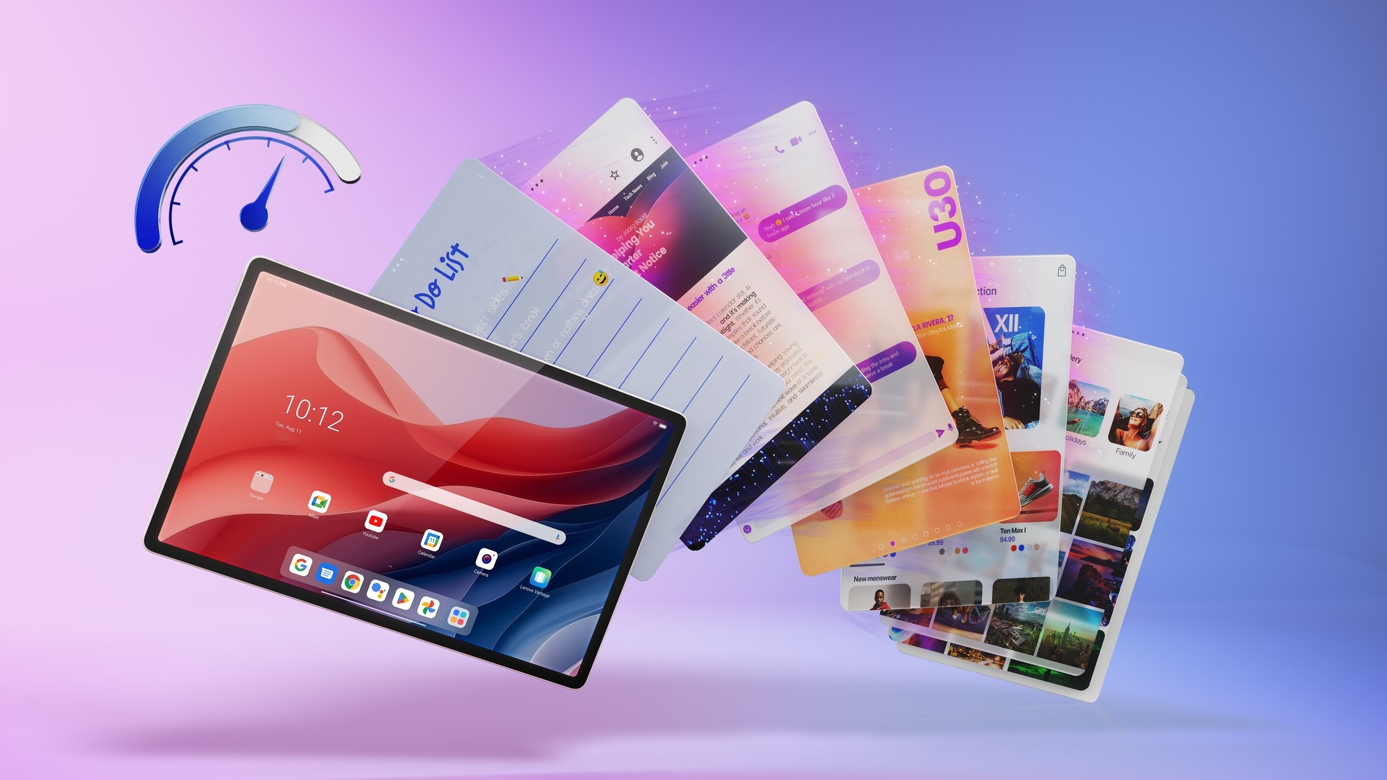 L’image héroïque présentant le logiciel TurboSystem de Lenovo, présentant une performance sans heurt, un mode multitâche fluide et une productivité avec écran divisé.
