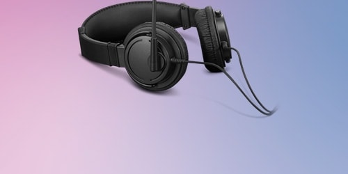  A Lenovo Select Analog Hi-Fi Headset (with in-line controls) is featured on a background.