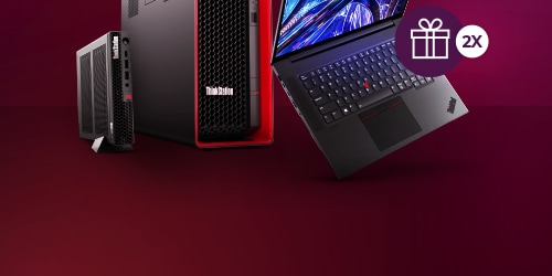 Lenovo ThinkStation workstations and ThinkPad mobile workstation with 2X Rewards promotion.