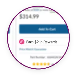 Zoom in on example of Rewards hyperlink