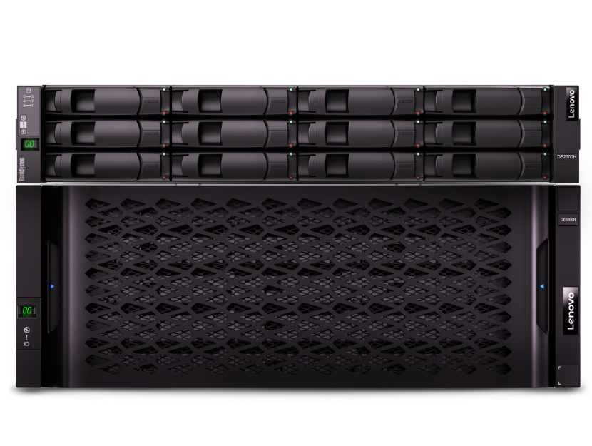 Lenovo ThinkSystem DE Series Hybrid Flash Array - front facing left