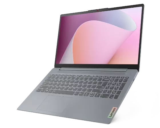 IdeaPad Slim 3 Gen 8 fully opened, front-facing left