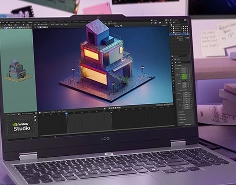 Showcases NVIDIA Studio capabilities for advanced 3D content creation and rendering.
