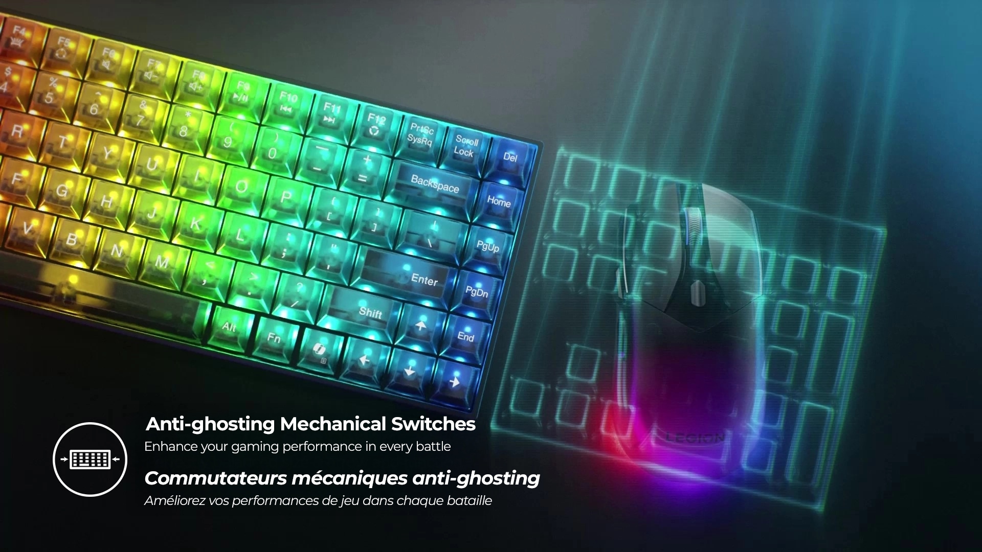 Lenovo Legion K510 Mini Pro Gaming-Tastatur - Mechanisch, 84 Tasten, 75% Kompakt, RGB, Spanisches QWERTY