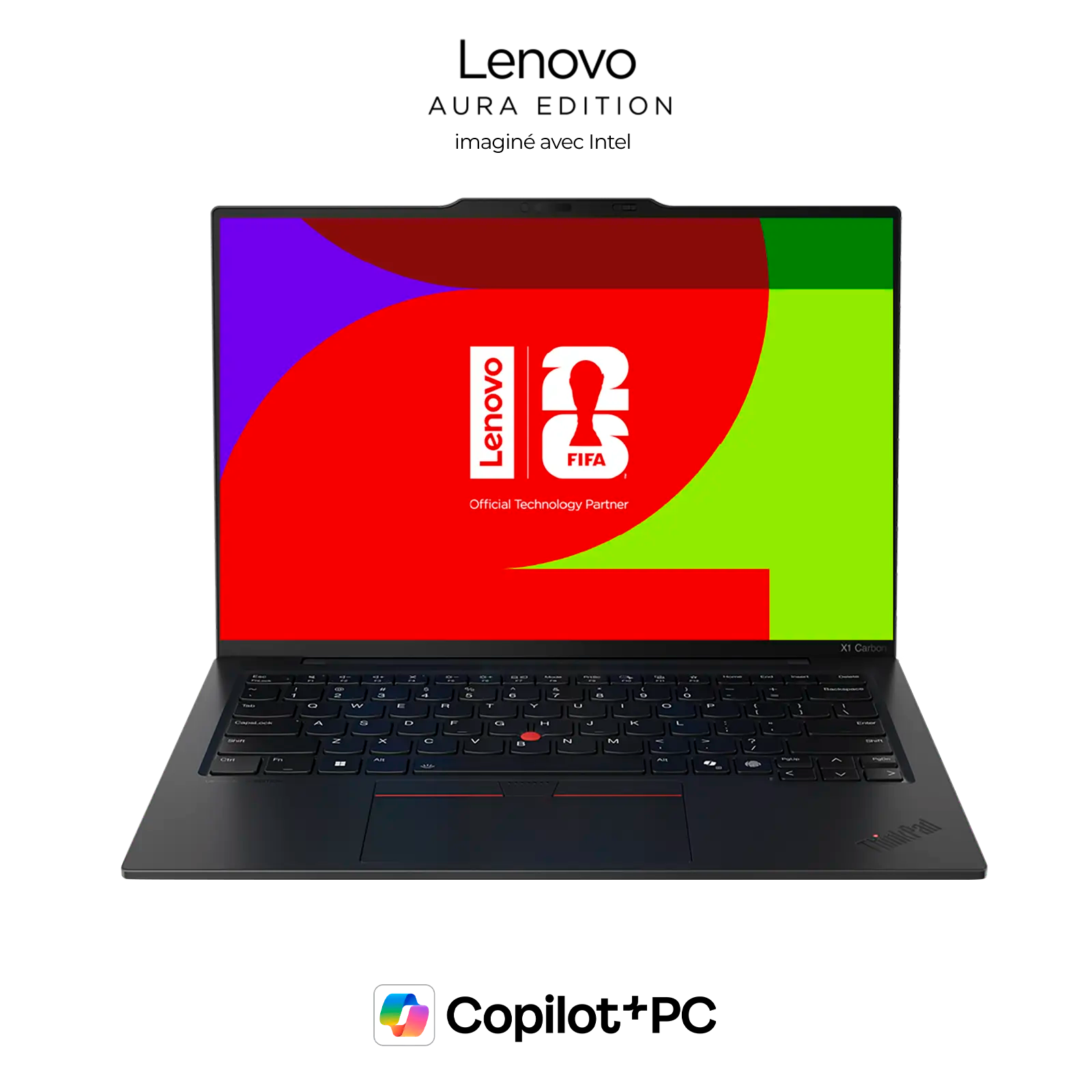 Le Lenovo ThinkPad X1 Carbon Gen 13 Aura Edition est un ordinateur haut de gamme doté d'une intelligence artificielle, fonctionnant sous Windows 11 Pro et équipé d'un processeur Intel Core Ultra dépassant les 40 TOPS.