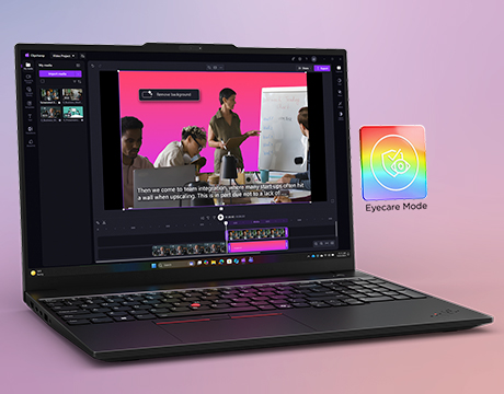 Low blue light and Eyesafe® display options help reduce eye strain on the Lenovo ThinkPad E16 Gen 4 (16″ AMD) laptop.