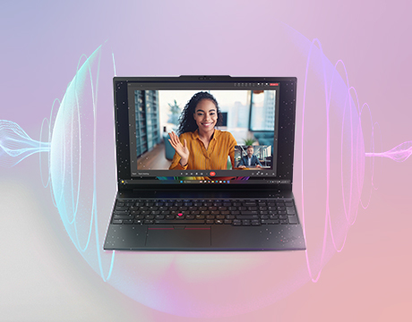 Clear speakers tuned by Harman with Dolby Atmos® enrich calls and media on the Lenovo ThinkPad E16 Gen 4 (16″ AMD) laptop.