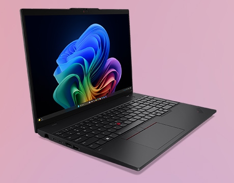 Left angled view of Lenovo ThinkPad L16 Gen 3 (16" AMD) laptop, focusing its sleek design & visible ports.