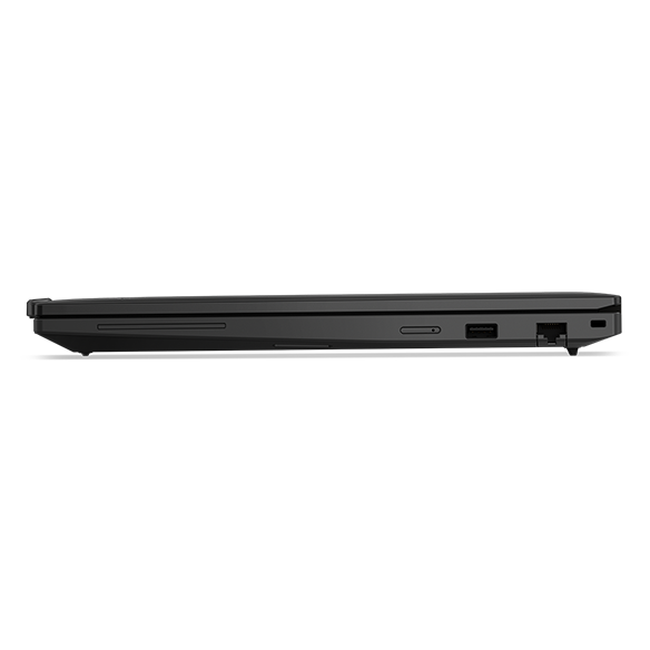 Right side view of Lenovo ThinkPad P16s Gen 4 (16” AMD) laptop with closed lid featuring its responsive ports for smooth connectivity & operations.