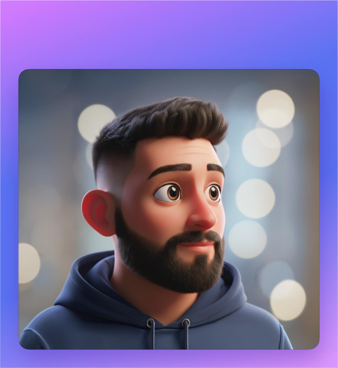 Lenovo Qira avatar creator transforming a portrait photo into a 3D cartoon-style avatar