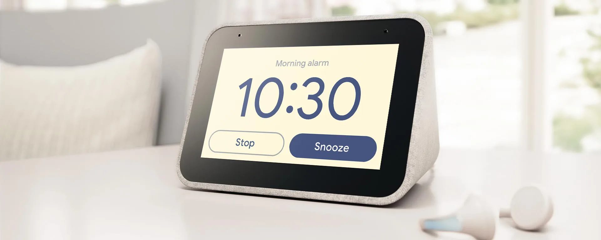 lenovo smart clock morning alarm