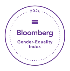 a circle with the word: Bloomberg 2020 Gender Equality Index