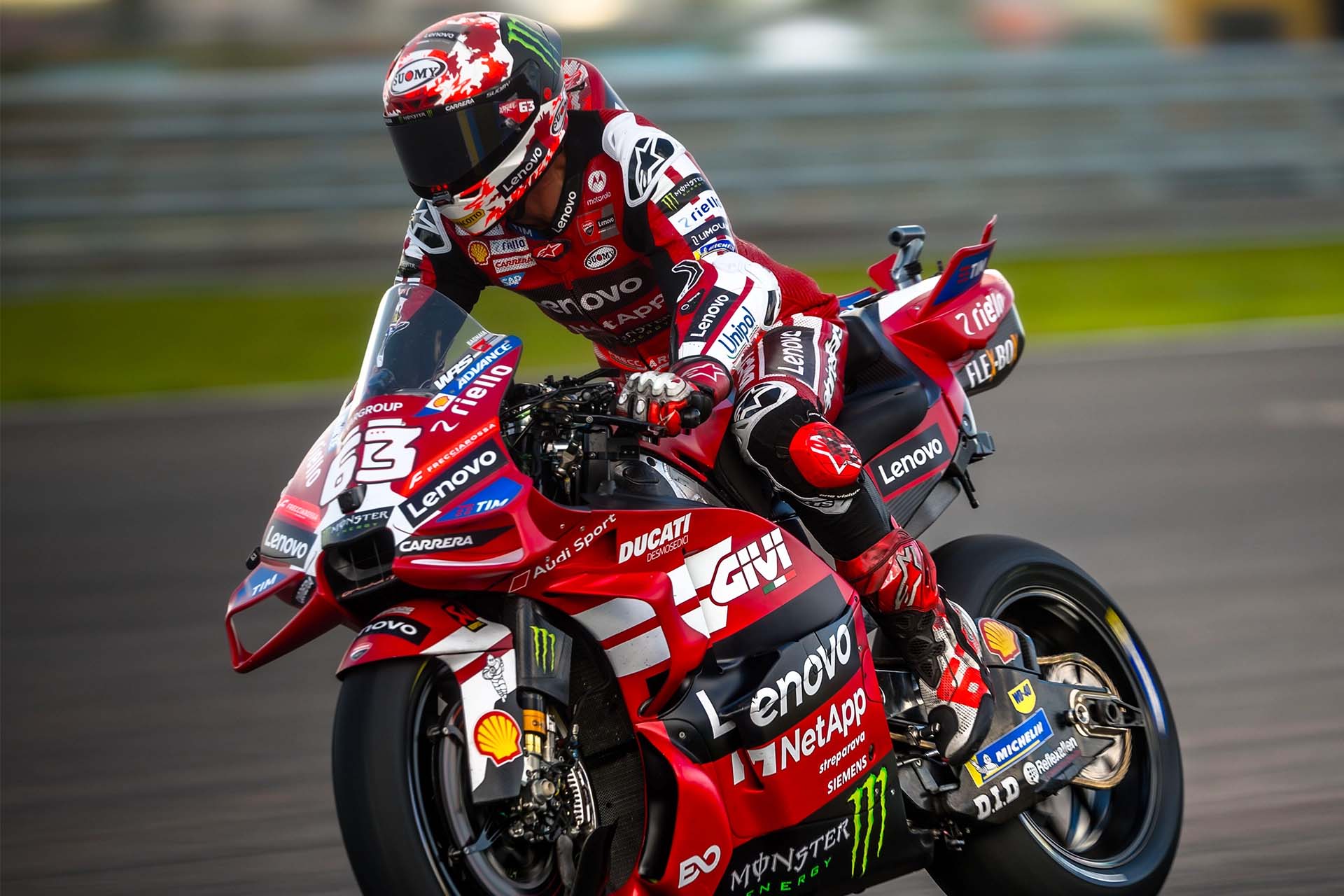 Ducati Desmosedici GP bike with advanced Lenovo data technology