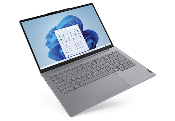 Kevyt, suorituskykyinen Lenovo ThinkBook 14 Gen 8 -kannettava on tyylikäs tehopakkaus sisäänrakennetuilla tekoälyominaisuuksilla.