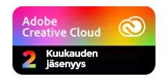 Adobe Creative Cloudin 2 kuukauden jäsenyysmerkki
