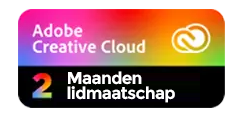 Adobe Creative Cloud-lidmaatschapsbadge voor 2 maanden