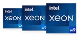 Intel Xeon Workstation Family w5/w7/w9 badges right
