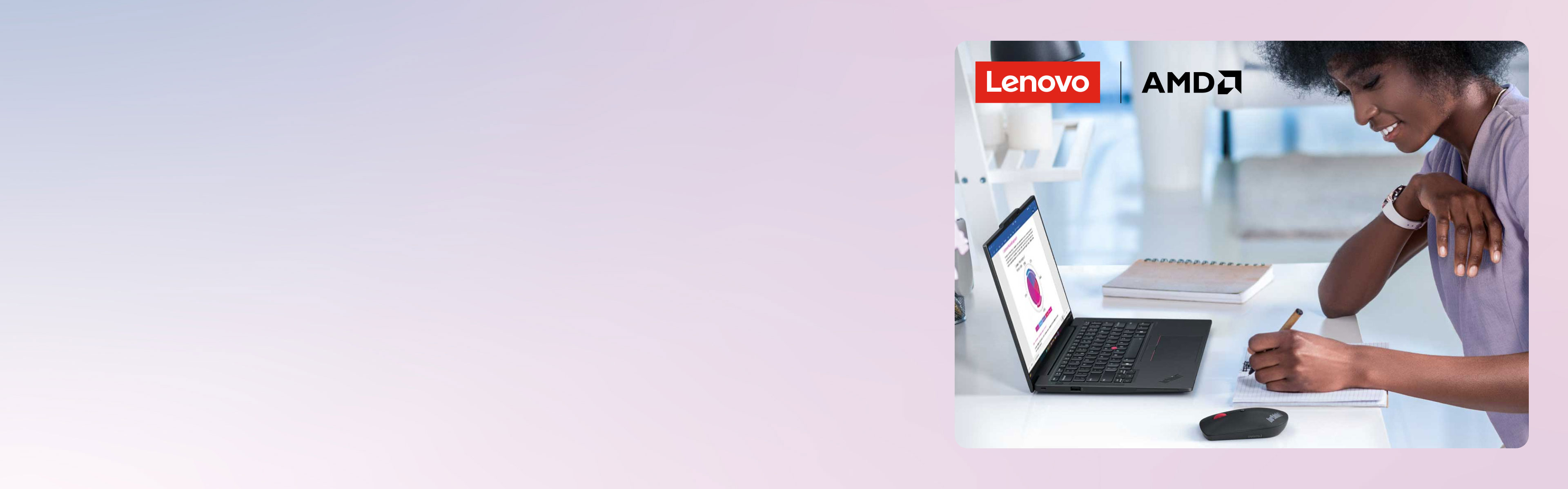 A woman using a laptop and taking notes.