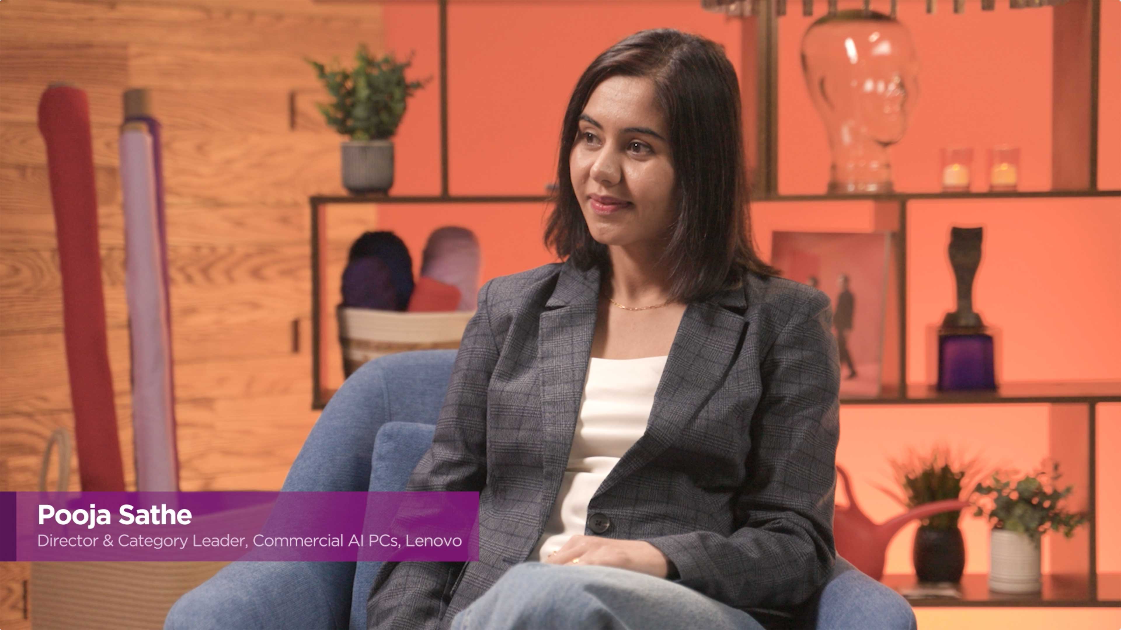 Pooja Sathe in the Lenovo Studio.