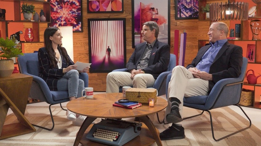 Pat Moakley in the Lenovo Studio