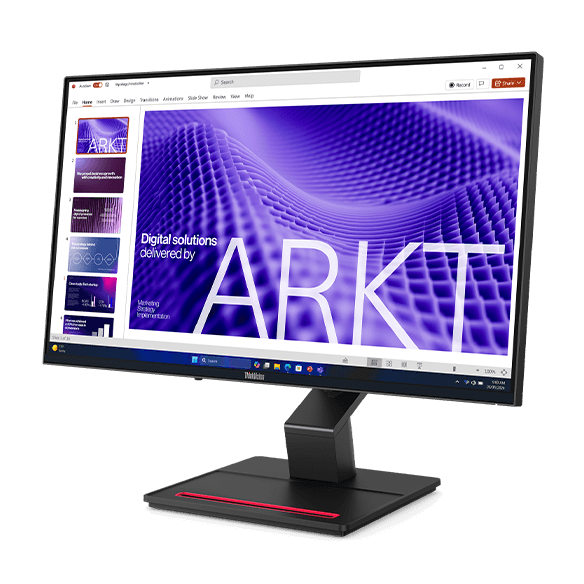 ThinkVision モニター 4台 ＋　デュアルモニタアーム 2本 ThinkVision T24D-4t(23.8型/1920×1080/IPS/マルチタッチ/USB-C