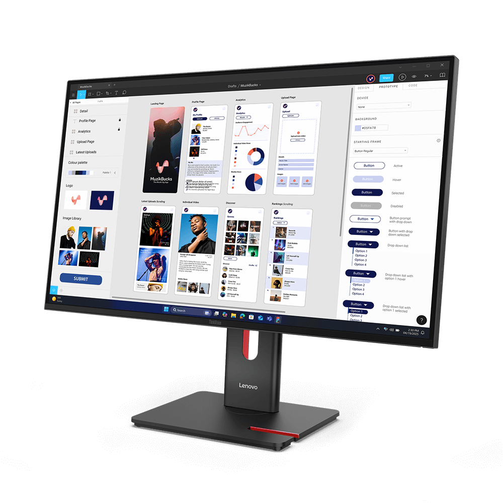 ThinkVision T32UD-40(31.5型/3840×2160/IPS/USB-C/高さ・縦回転