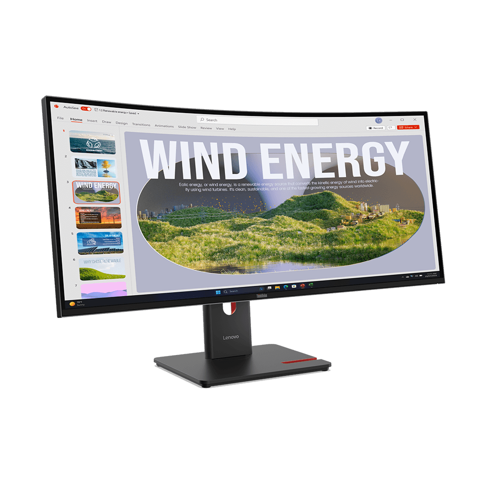 ThinkVision T34WD-40(34型ウルトラワイド曲面/3440×1440/VA/USB-C